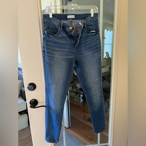 LOFT Jeans: High Rise Skinny, size 29/8, stonewashed denim
